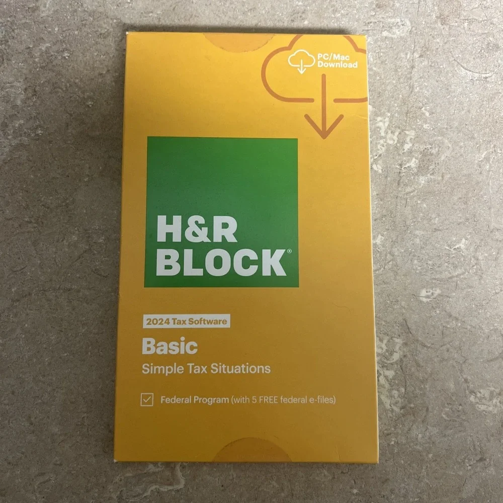 H&R Block Tax Software Basic‎ 2024 PC/Mac [Key Card]